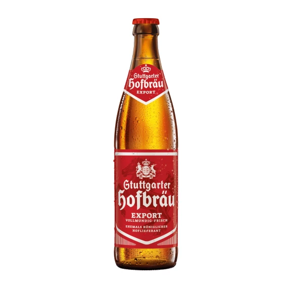 Eine Flasche Stuttgarter Hofbräu Export